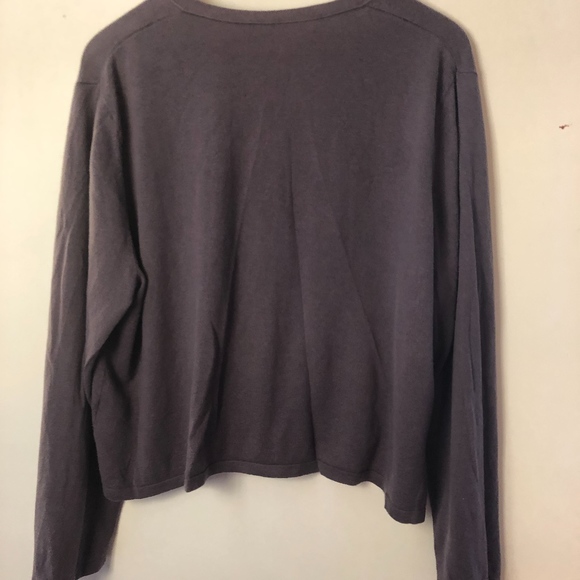 J Jill silk cotton cashmere cropped cardigan - Picture 2 of 6